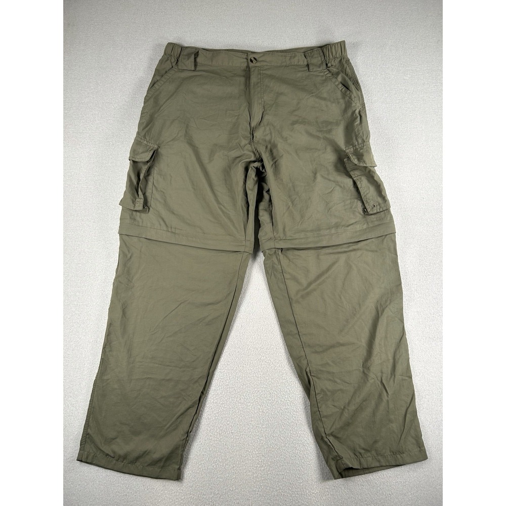 Dakota Grizzly Convertible Cargo Pants Mens XL (38) Green Fishing Pants